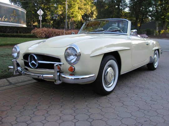 1963 Mercedes 190SL Finished in Antique White with the original Red leather