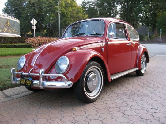 1966 VW Beetle 1300 Ruby Red with Platinum interior California Black 